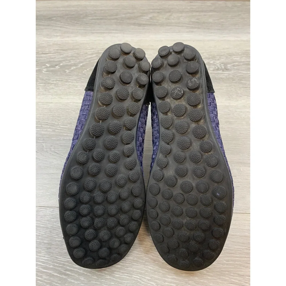 Bernie Mev Catwalk Women's Blue Elastic Flats Suede Toe Cap Comfort Shoes